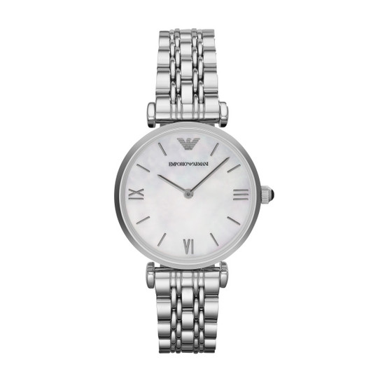 armani women's silver watch