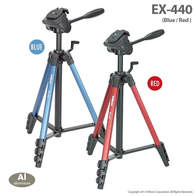 Velbon Sherpa Ex 440 Red Blue Color Tripod