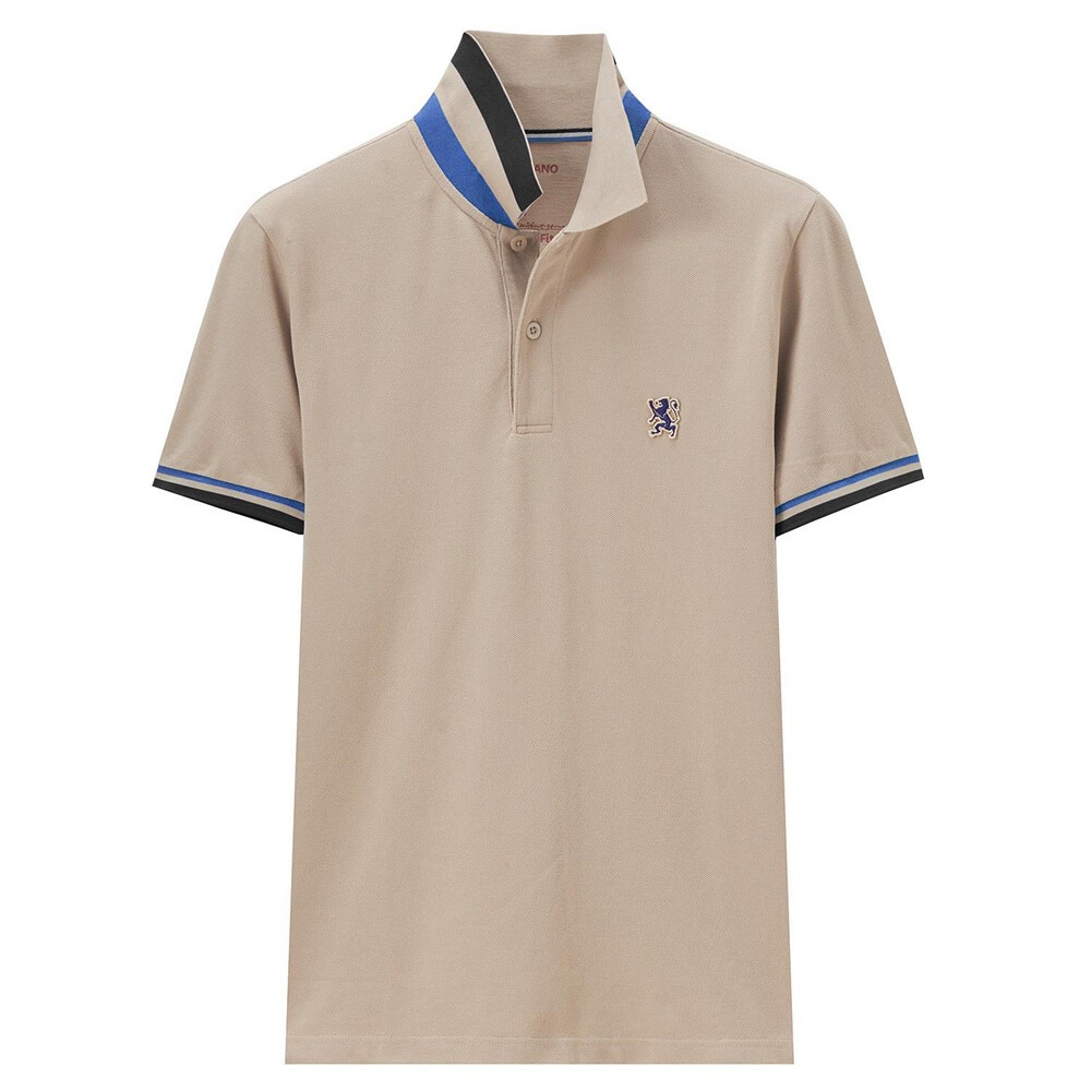 light brown polo shirt